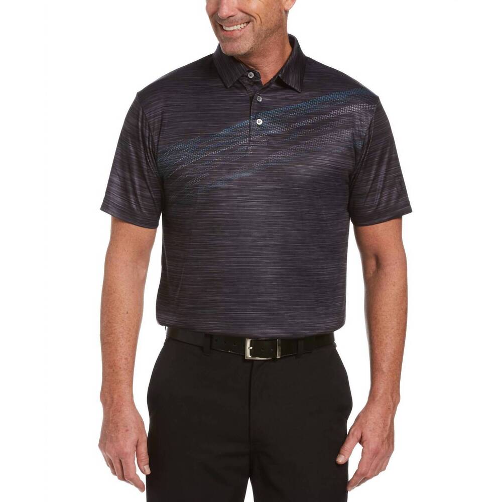 NEW PGA TOUR textured polo shirt in caviar